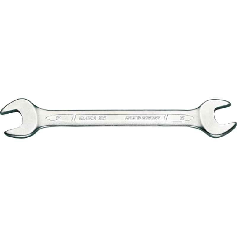 Elora 220mm Din 3110 CrV Double Open Ended Spanner, 100-18x19