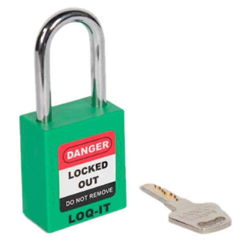 LOQ-IT 20mm Nylon Green Safety Lockout Padlock, PD-LQGNKDN38