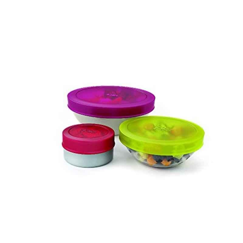 Joie 3 inch Silicone Assorted Lids Food Covers, 35066 (Pack of 3)