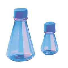 Tarsons 250ml PETG Erlenmeyer Cell Culture Flask with HDPE Blue Vented Cap, 444020 (Pack of 12)
