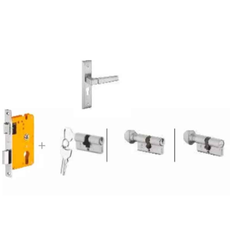 Dorset Cosmo HL CS 8 inch Zinc PT Finish Lock Set with Both 60mm Side Key Cylinder (Pack of 2)