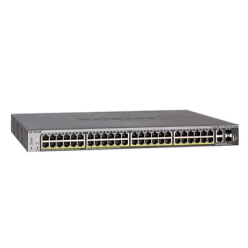 Netgear S3300 52X 52 Port Gigabit Ethernet Poe Plus Stackable Smart Managed Pro Switch with 4 Dedicated 10G Ports, GS752TXP