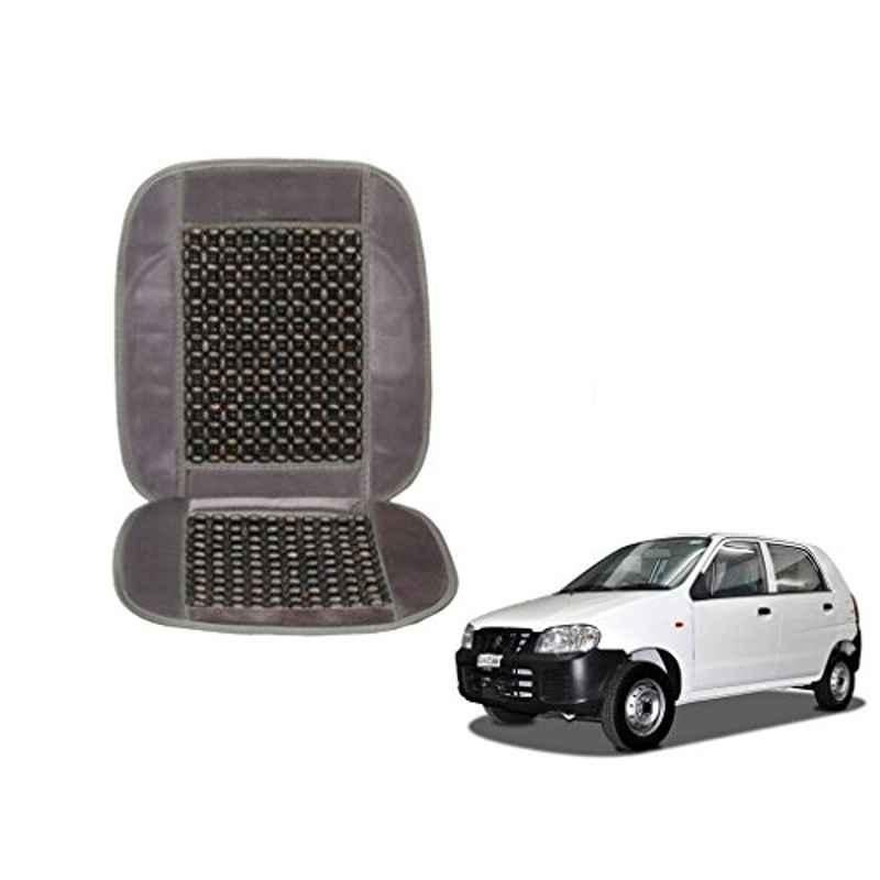 Kozdiko Wooden Beads Car Seat Cushion with Velvet Border for Maruti Alto