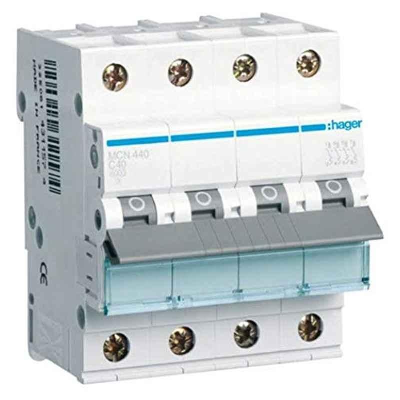Hager 40A 6kA Miniature Circuit Breaker, MCN440