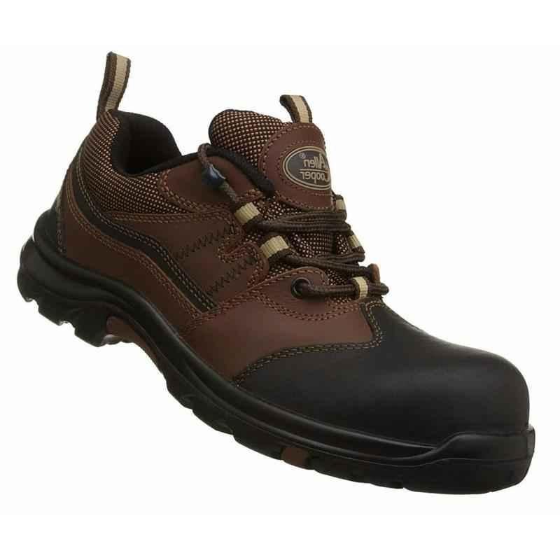 Allen Cooper AC-1431 Heat & Shock Resistant Brown Work Safety Shoes, Size: 8