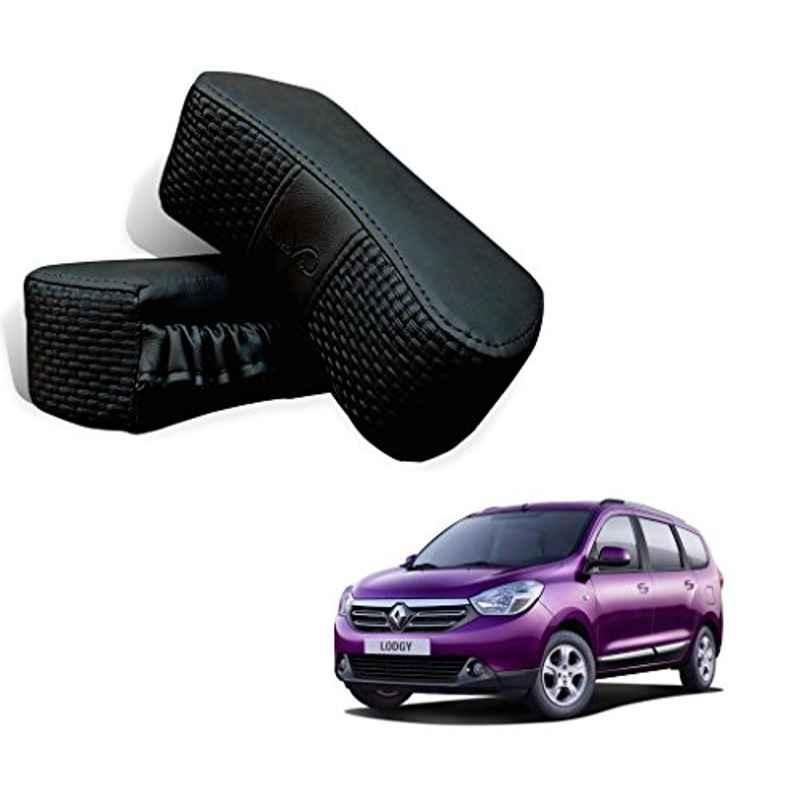 Kozdiko 2 Pcs Memory Foam Black Car Vastra Neck Rest Cushion Set for Renault Lodgy, koz_5242