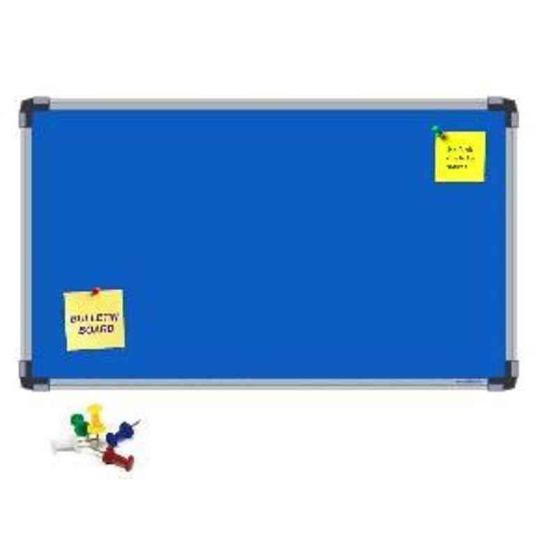 Nechams 1.5'x2' Fabric Notice Board Economy Series Blue FABBLU152UF