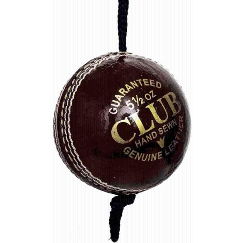 QUIT-X 7.62cm Official Leather Standard Red Cricket Practice Ball