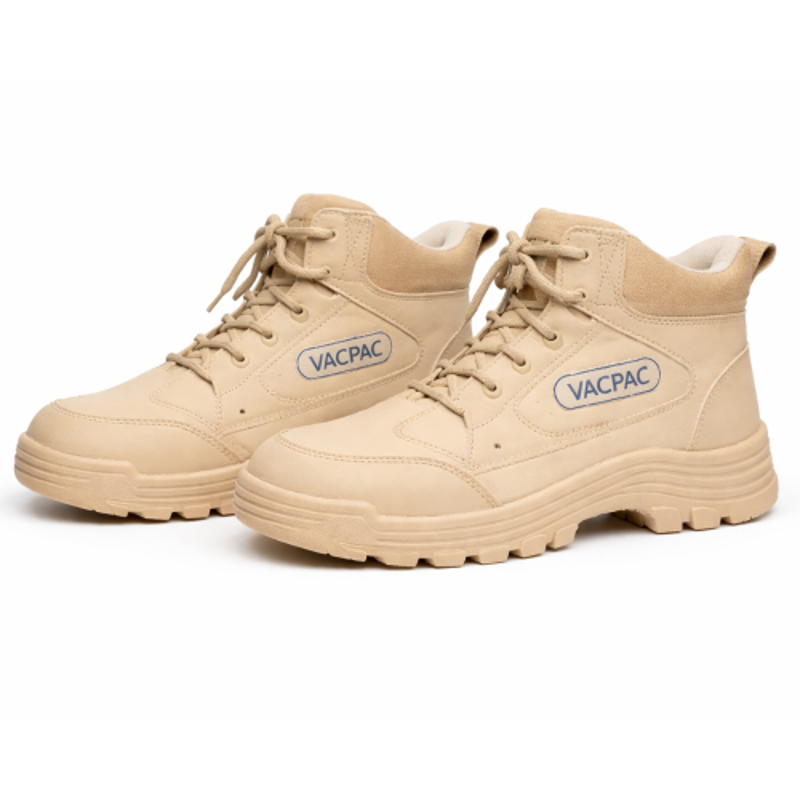VACPAC Leather Steel Toe Brown High Top Safety Shoes, Size: 6 (Pack of 2)