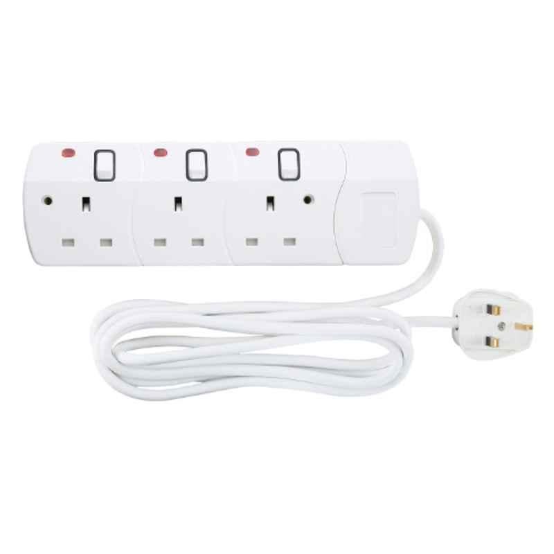 Geepas 3m 3 Way Socket Extension Board, GES4083