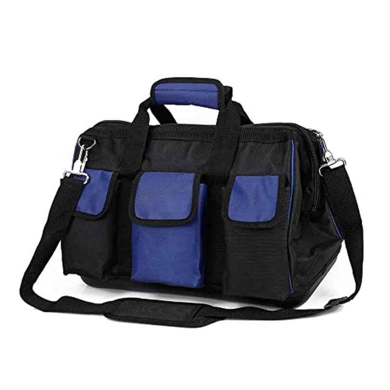 Gazelle 16 Inch Polyester & Polycarbonate Black Tool Bag with Wide Open Mouth, G8216