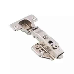 Harrison HQ Cold Rolled Steel 8 deg Half Overlay Nickel Finish Clip on Hydraulic 3D Hinge, 0980