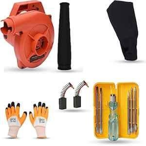 Walkers 800W Plastic Red Electric Air Blower with Carbon Brushes, Gloves & 5 in 1 Screwdriver, WKCB312