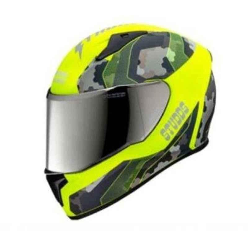 Studds Thunder D5-N5 Decor Green Motorbike Helmet, Size (XL, 600 mm)