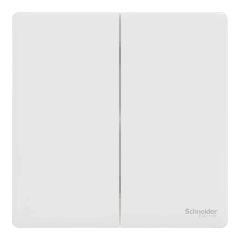 Schneider Electric Unica X 16A 250V 2 Way 2 Gangs Painted White Switch, NUX32_2_PW