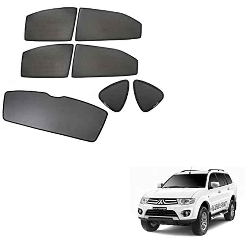 Kozdiko 5 Pcs Mesh Black Fixed Window & Rear Sun Shades Set for Mitsubishi Pajero Sport
