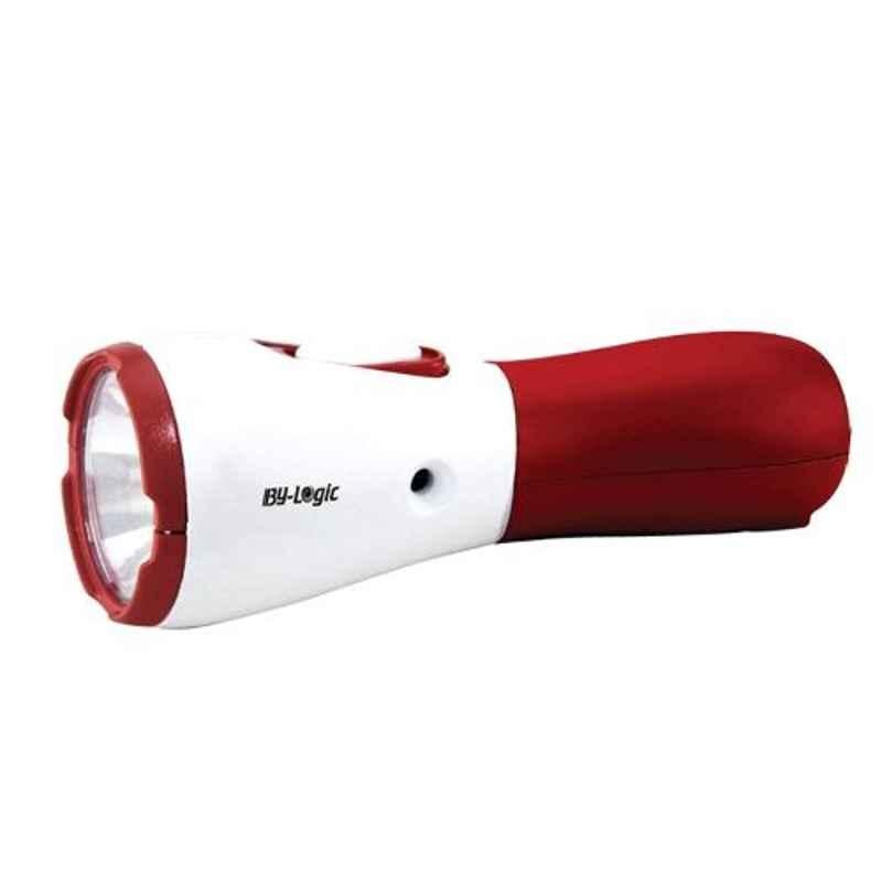 By-Logic White & Red Rechargeable LED Torch Light