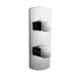 Jaquar Kubix Prime Black Matt Aquamax Thermostatic Shower Mixer with 2 Way Diverter Kit, KUP-BLM-35681PM
