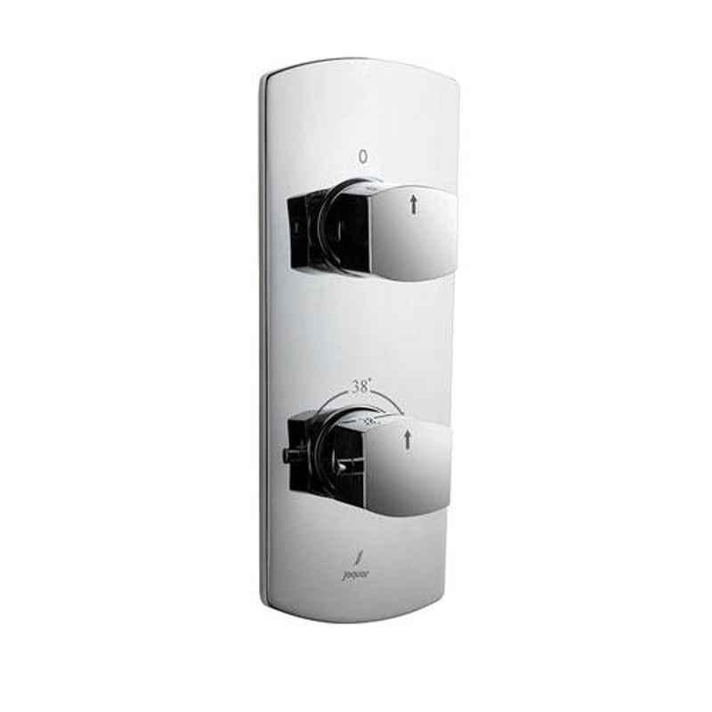 Jaquar Kubix Prime Black Matt Aquamax Thermostatic Shower Mixer with 2 Way Diverter Kit, KUP-BLM-35681PM
