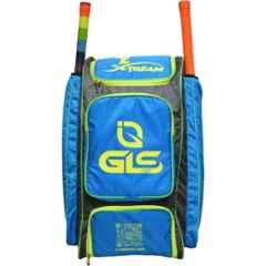 GLS Xtreme 70 Litre PU Sky Blue & Grey Duffle Cricket Kit Bag with Two Bat & Shoe Compartment