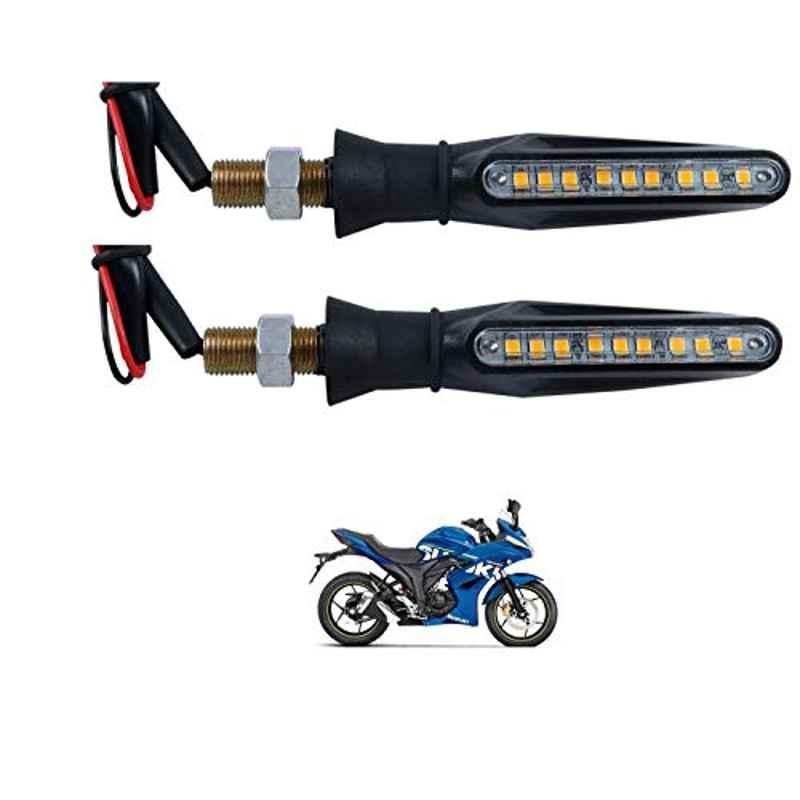 Kozdiko 4 Pcs Plastic Front & Rear Side Sleek Yellow Bike Indicator Set for Suzuki Gixxer Sf