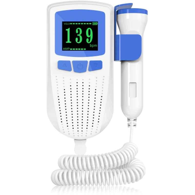 K-Life FD-101 White Heartbeat Rate Detection Monitor with In-Built Speaker Fetal Doppler