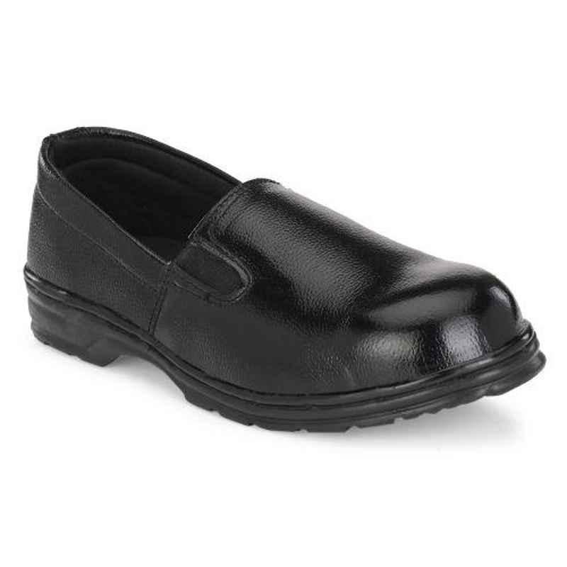 ArmaDuro AD1014 Leather Steel Toe Black Ladies Safety Shoes, Size: 5