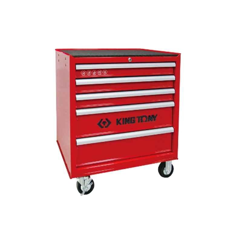 5 DRAWER BALL BEARING TYPE TOOL TROLLEY 4"CASTER(RED)