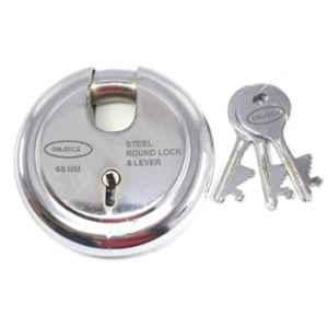Ojass 65mm 6 Levers Stainless Steel Round Heavy Duty Pad Lock with 3 Keys, RPL651
