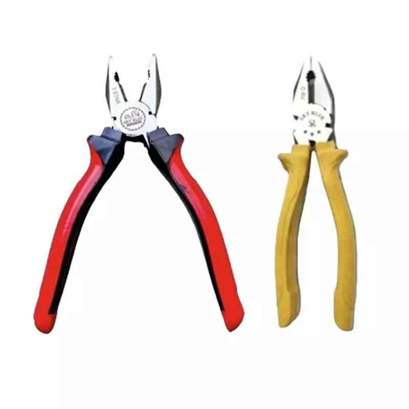 Sky Blue 8 inch Stainless Steel Lineman Plier, SBE450 (Pack of 2)