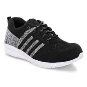 ArmaDuro Knitted Fabric Steel Toe Black & Grey Safety Shoes, ADR_1024_BLACKGREY, Size: 11