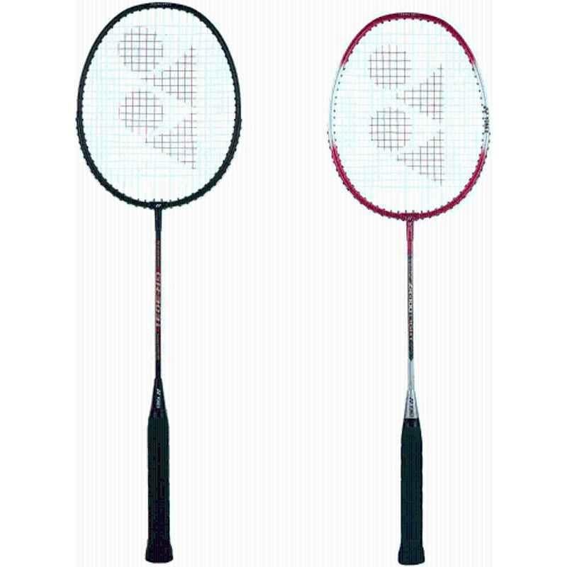 Yonex ZR-100 Light & GR-303I 85g Red & Black Strung Badminton Racquet (Pack of 2)