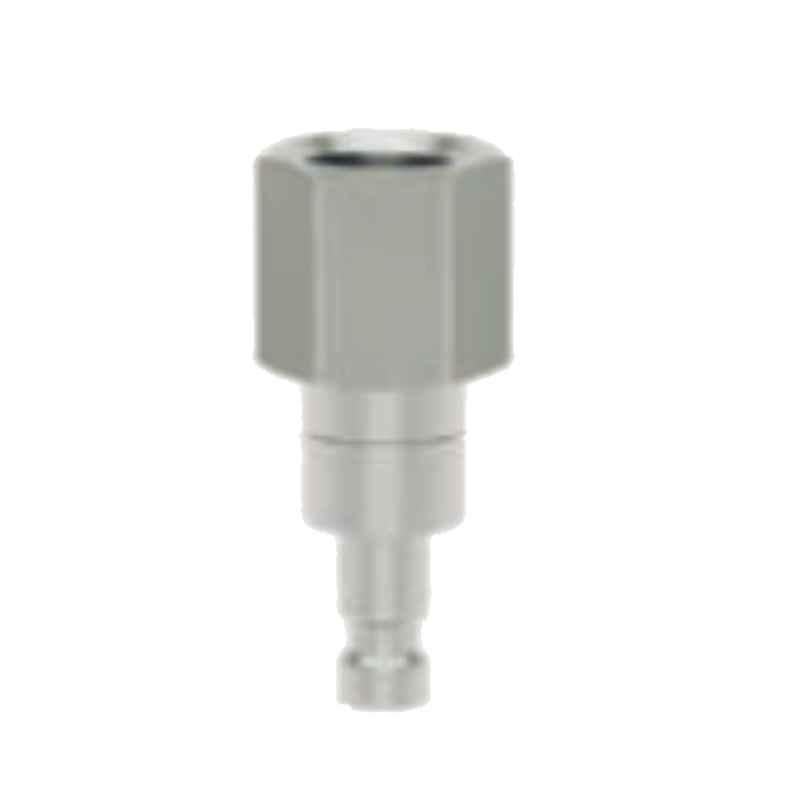 Ludcke G1/8 Plain ESMC 18 NIAB Double Shut Off Micro Quick Connect Plugs with Female Thread, Length: 29 mm