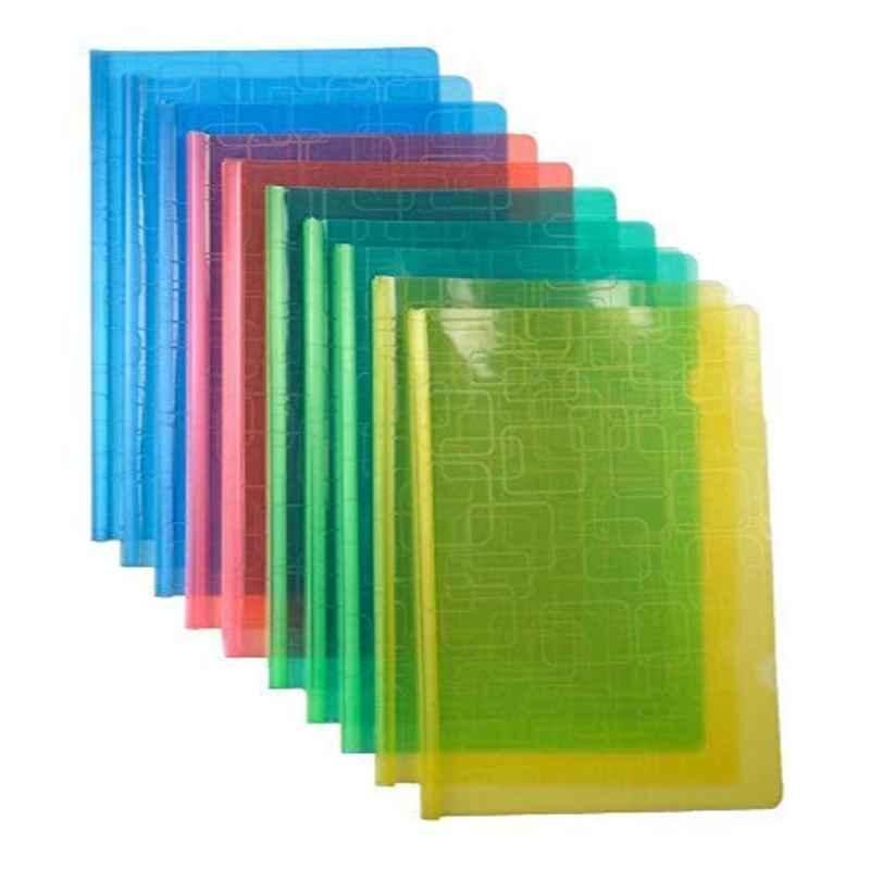Statio A4 30g Ciconia Multicolour Polypropylene Transparent Clear Strip File Report Cover (Pack of 50)