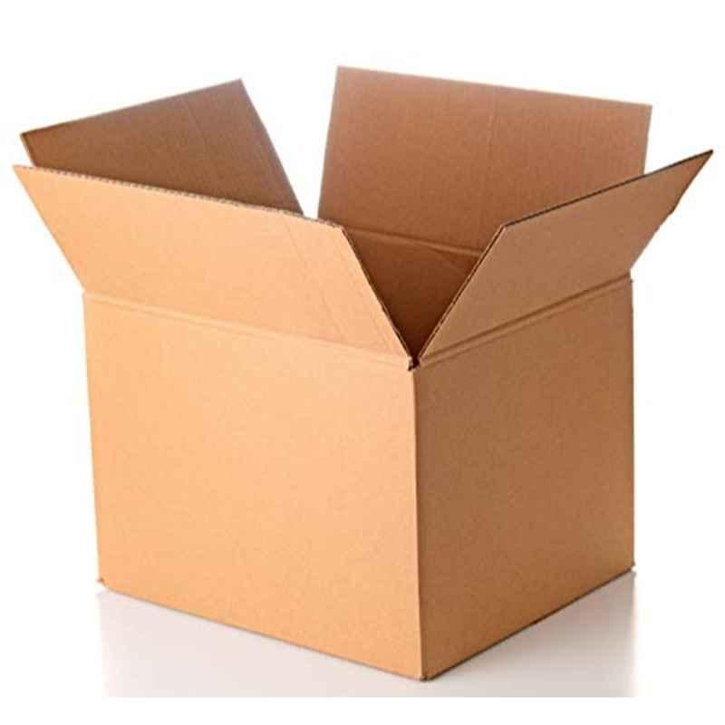 MM WILL CARE 18x12x12 inch 3 Ply Brown Paper Corrugated Box, (Pack of 5)