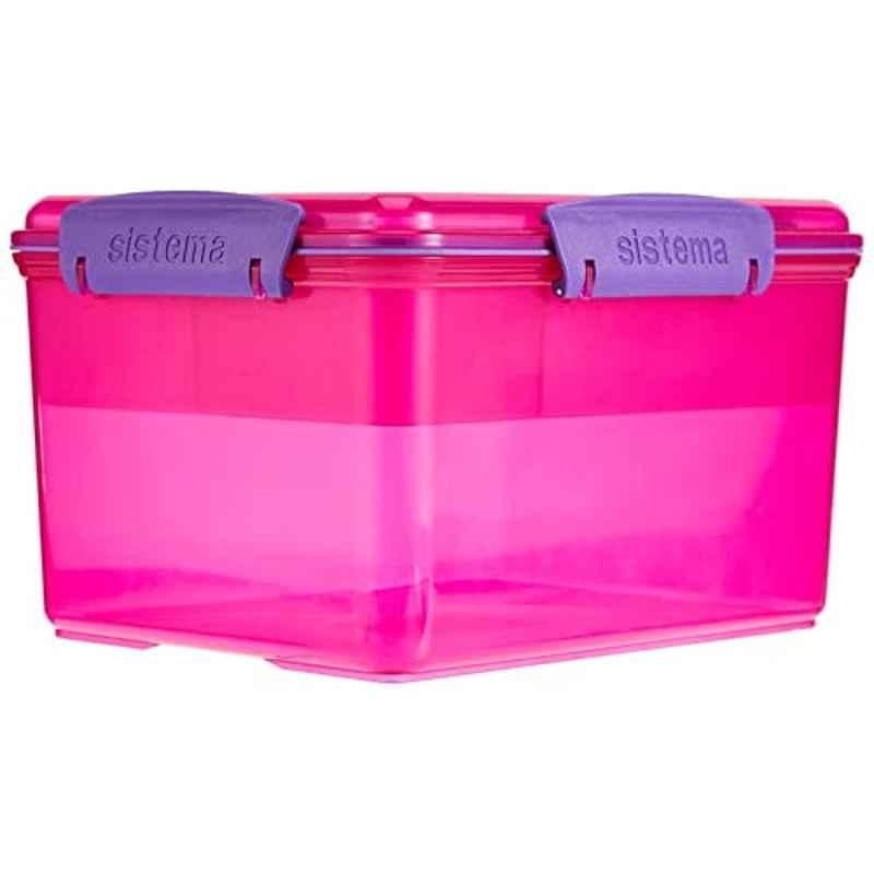 Sistema 2.3L Plastic Pink Lunch Tub, 1665