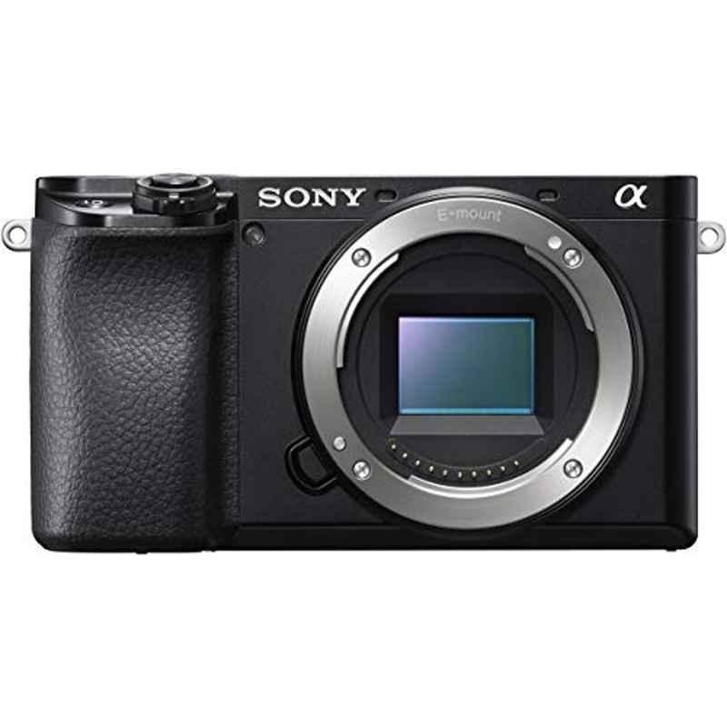 Sony Alpha ILCE 6100 24.2MP Mirrorless Black Digital SLR Camera with Fast Auto Focus, Real-time Eye AF & Real-Time Tracking, ILCE-6100X/BQ IN5