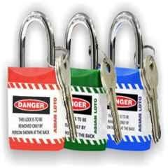 Asian Loto Red, Green & Blue Regular Shackle Jacket Padlock, ALC-LPR-RGB (Pack of 3)