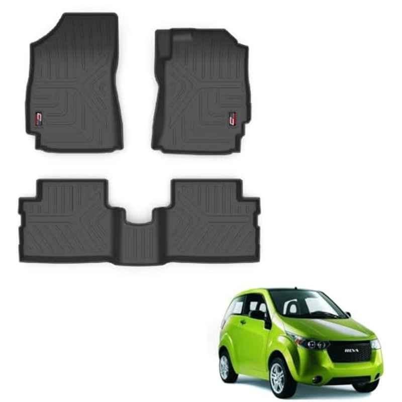 Kozdiko Thermoplastic Polyolefins 3D Life Long Car Floor Mat Set for Mahindra Reva