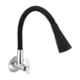Spazio Pulse Flexo Smartbuy Flexible Black Sink Faucet with Wall Flange & 360 deg Moveable Spout