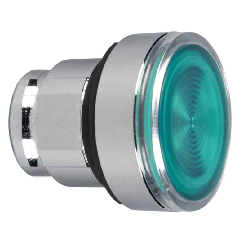 Schneider 22mm Round Green Flush Illuminated Push Button for Integral LED, ZB4BW333S
