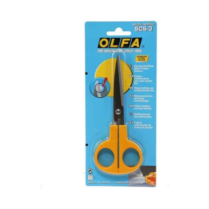 Olfa Yellow & Silver Precision Edge Scissors, ACE215681