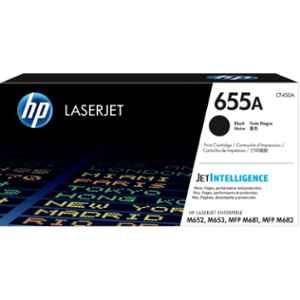 HP 655A Black LaserJet Toner Cartridge, CF450A