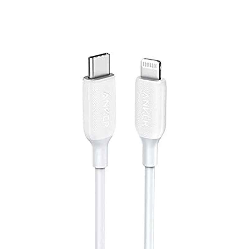 Anker PowerLine III 3ft White Type C to Lightning 2.0 Cable, A8832H21