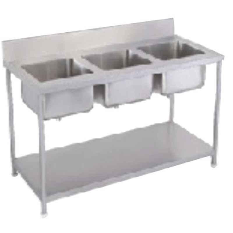 Star Fabricator 1800x600x950+100cm Triple Bowl Stainless Steel Kitchen Sink