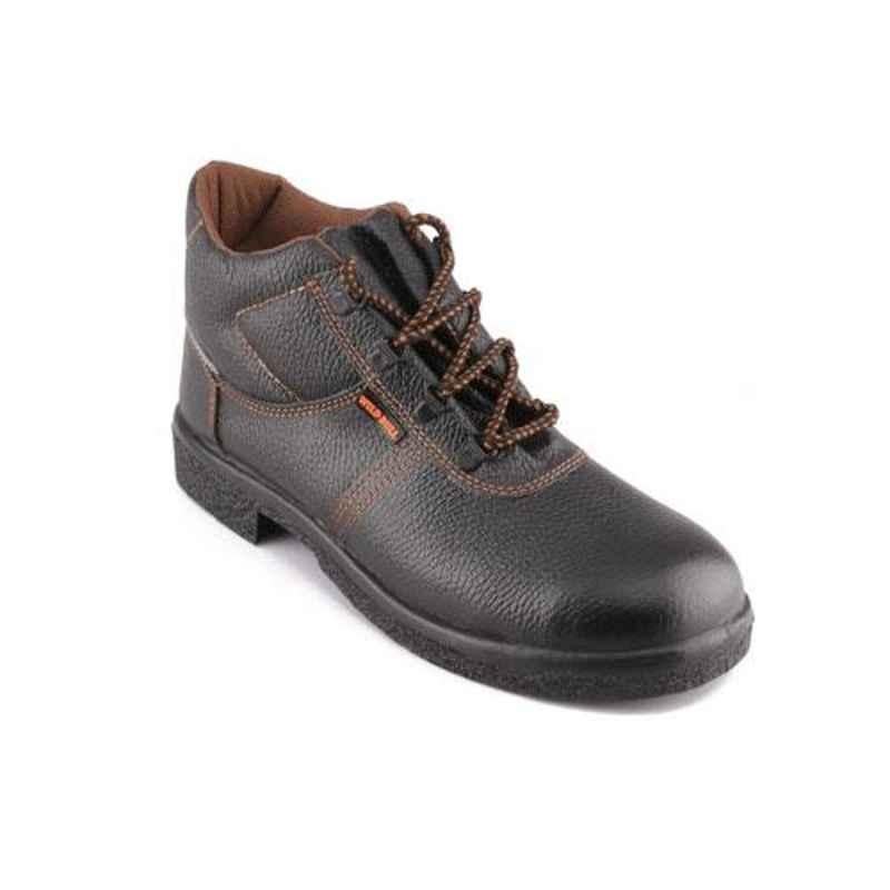 Buy Wild Bull WB-LavaPlus Leather High Ankle Steel Toe Black Work Safety  Shoes, Size: 9 Online At Best Price On Moglix