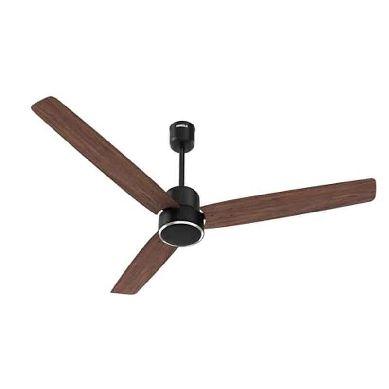 Havells Fab Pro 30W 350rpm 3 Blade Aluminium Walnut Matt Black BLDC Ceiling Fan with Remote Control & 3 Years Warranty, HAVFABPROMBP1, Sweep: 1200 mm