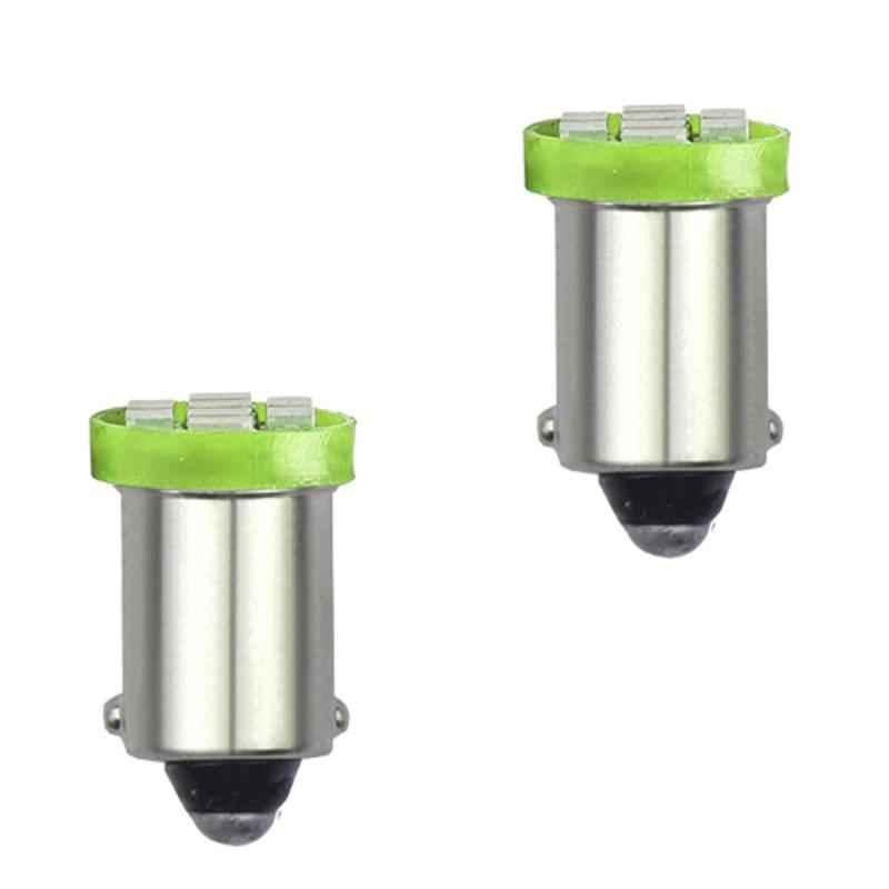 AllExtreme EXTG9S3 2 Pcs BA9S 3W 8 SMD Green LED Parking Light Set