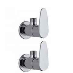 Gold Bell Pan Brass Silver Wall Mounted Chrome Finish Angle Valve (Pack of 2)