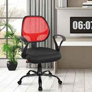 Rose Hippo Mesh Red Medium Back Revolving Ergonomic Office Chair